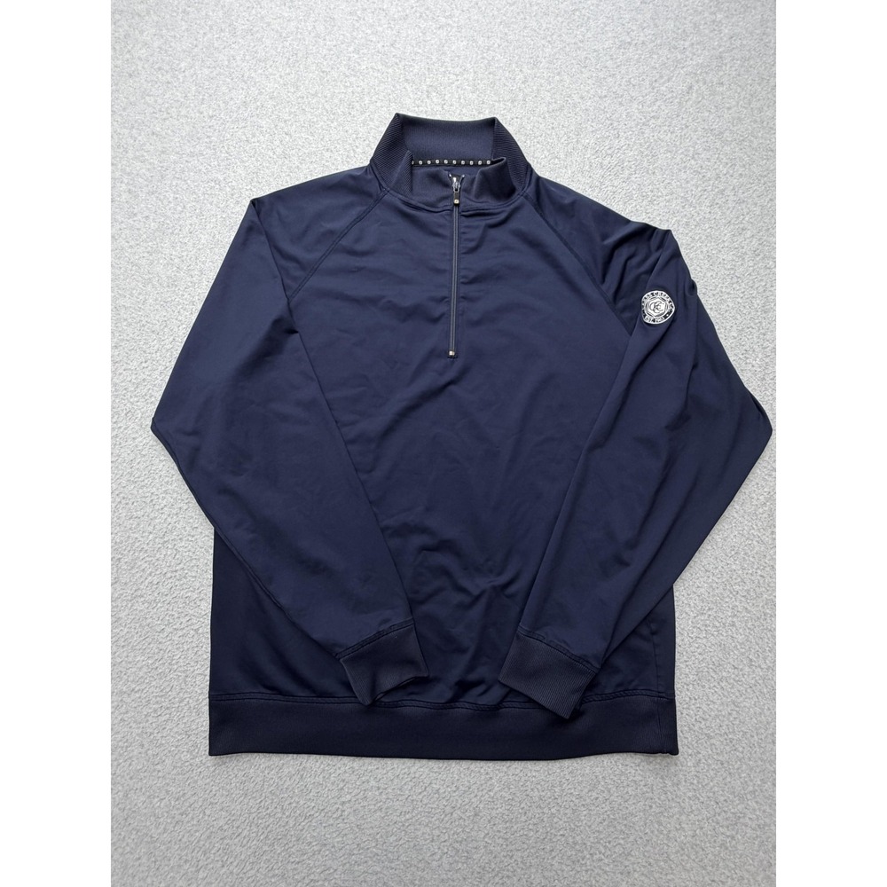 FootJoy Cress Creek Club Pullover Mens XL Blue 1/4 Zip Long Sleeve Golf Top
